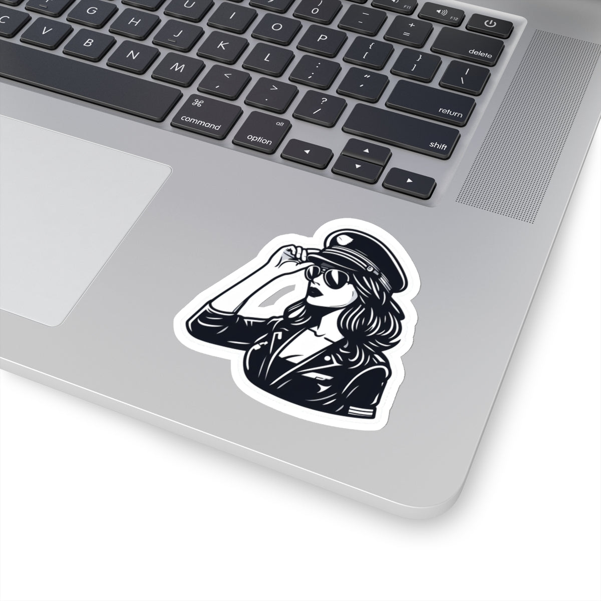 Stickers - B&W woman pilot