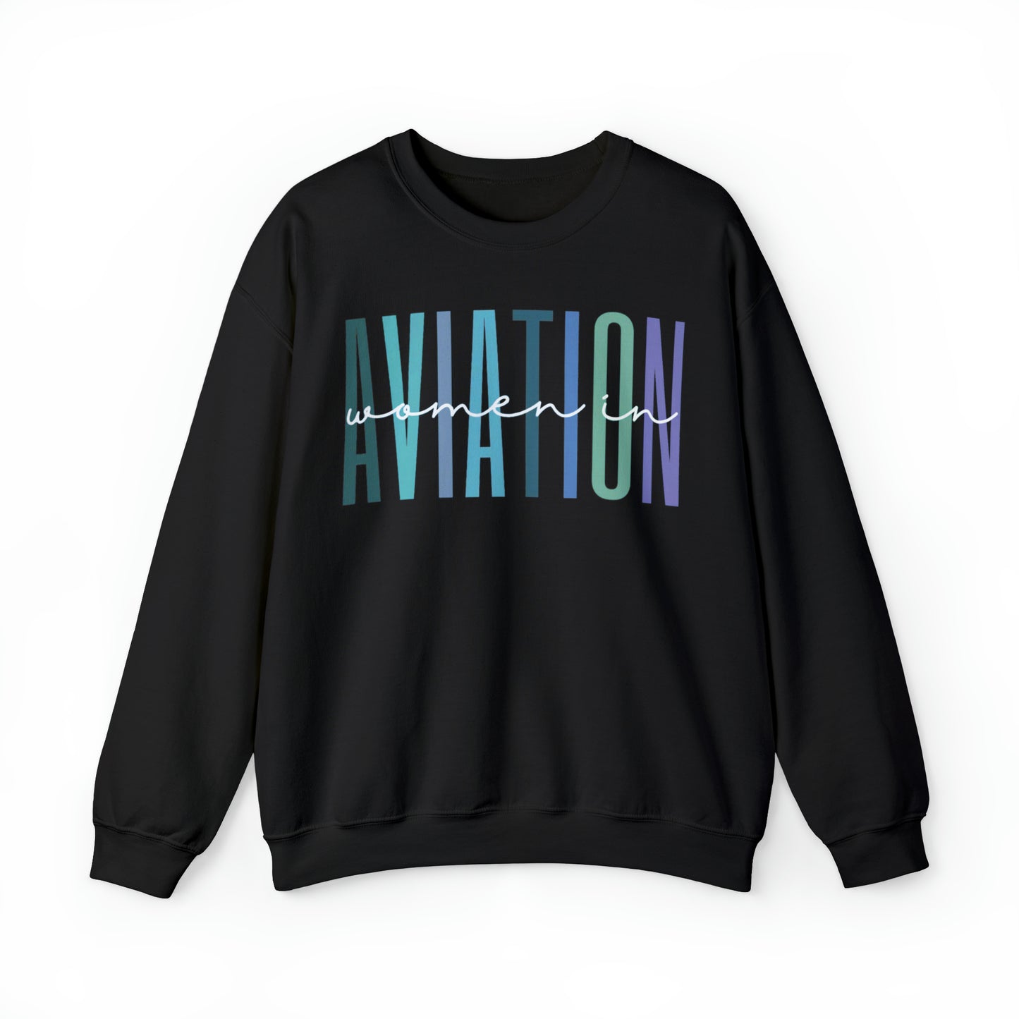 Sweatshirt - Women in Aviation (blue color wave)