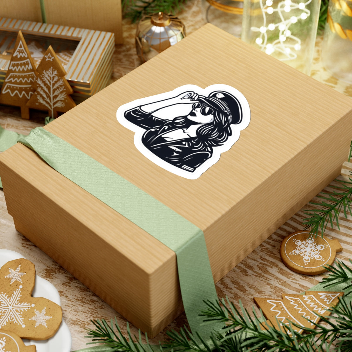 Stickers - B&W woman pilot