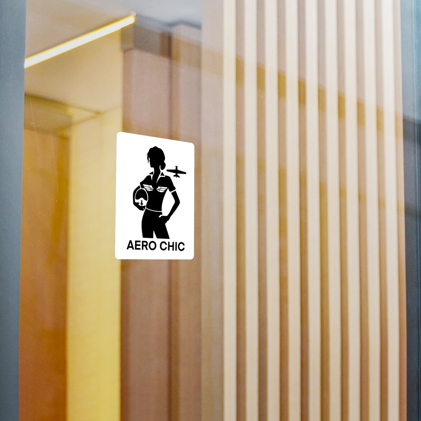 Sticker - AeroChic Female Fighter Pilot