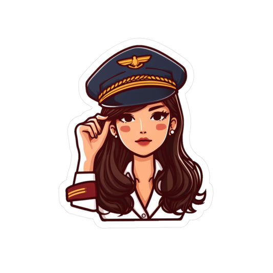Sticker - Woman Pilot
