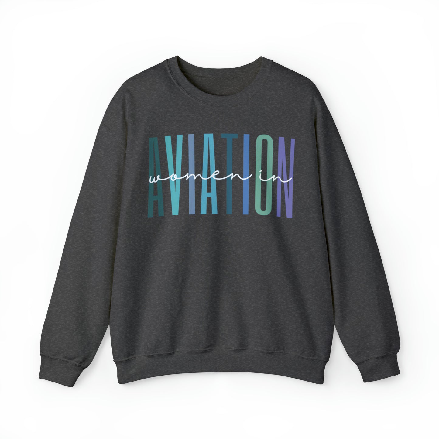 Sweatshirt - Women in Aviation (blue color wave)