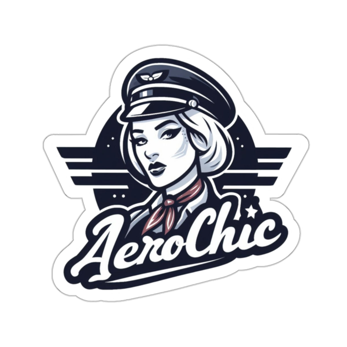 Sticker - Retro Woman Pilot