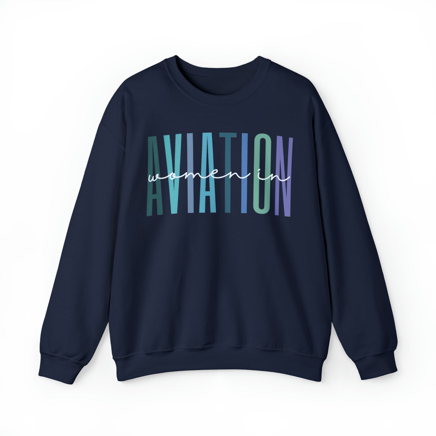 Sweatshirt - Women in Aviation (blue color wave)
